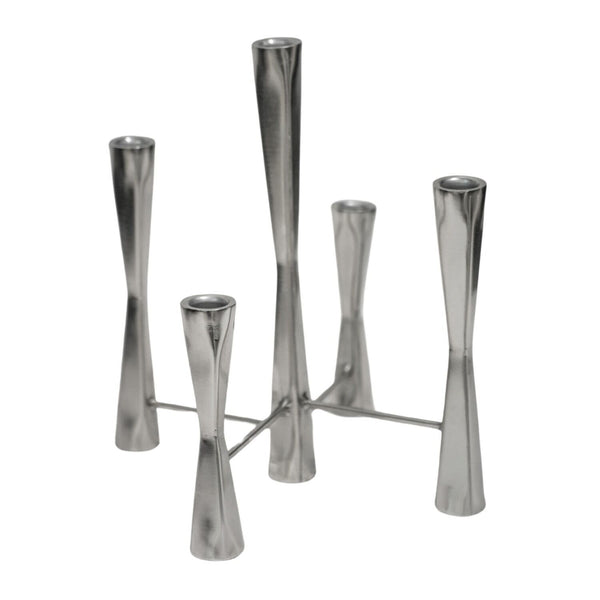 PARKER 5PC SILVER CANDLE CENTRE PIECE