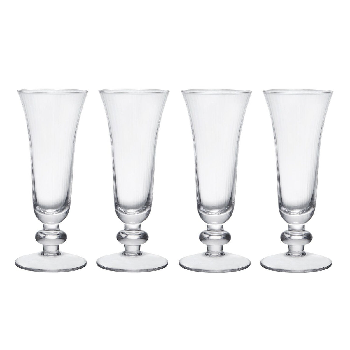4 Salerno Champagne Flutes