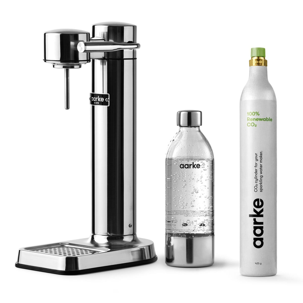 Carbonator 3 Polished Steel CO2 Gas Cylinder