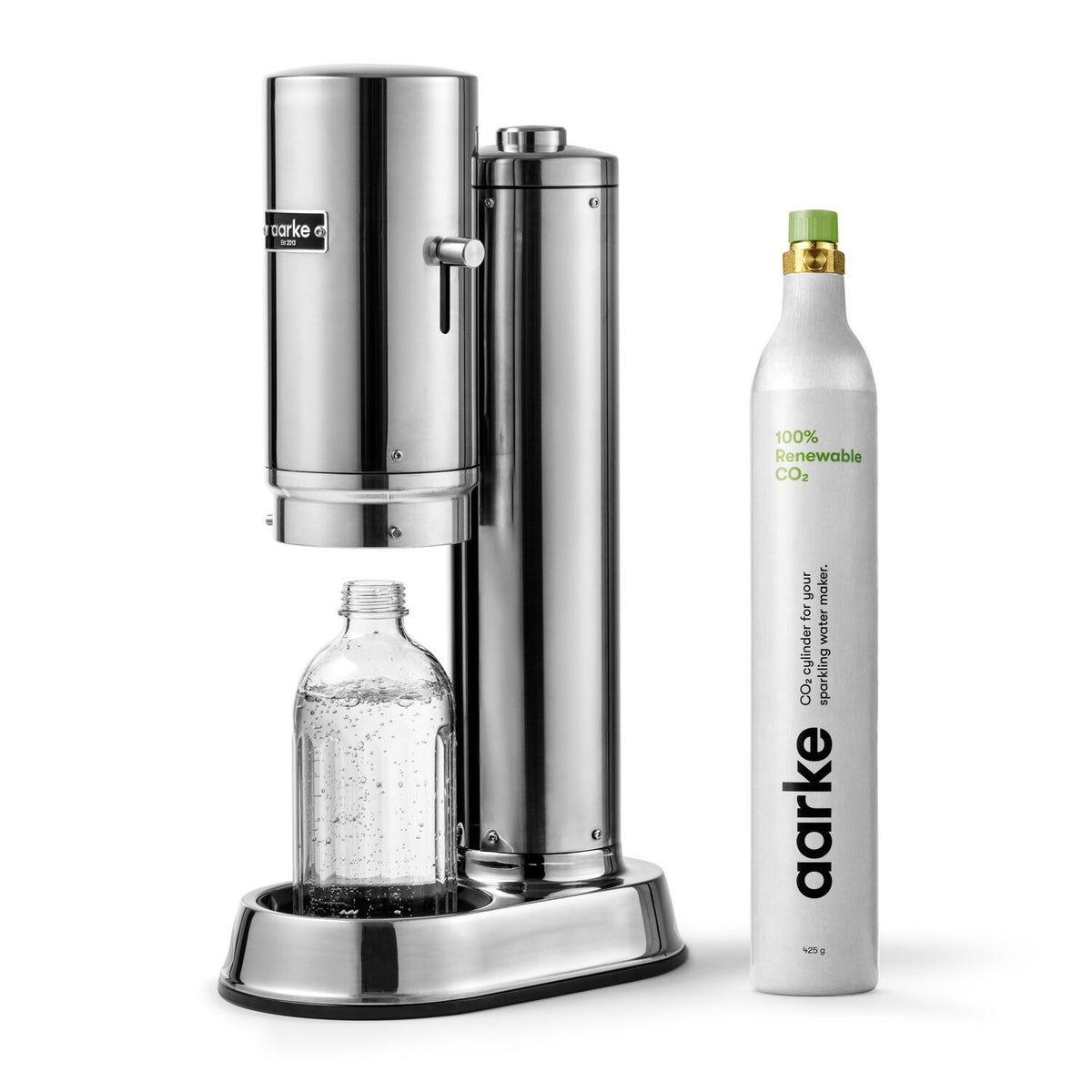 Carbonator Pro Polished Steel CO2 Gas Cylinder