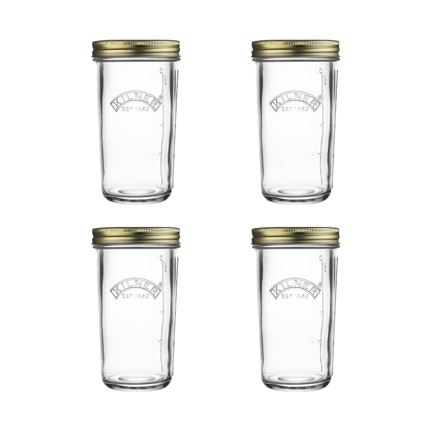 Kilner Wide Mouth Jars 0.5L – Set of 4 – Lakeland