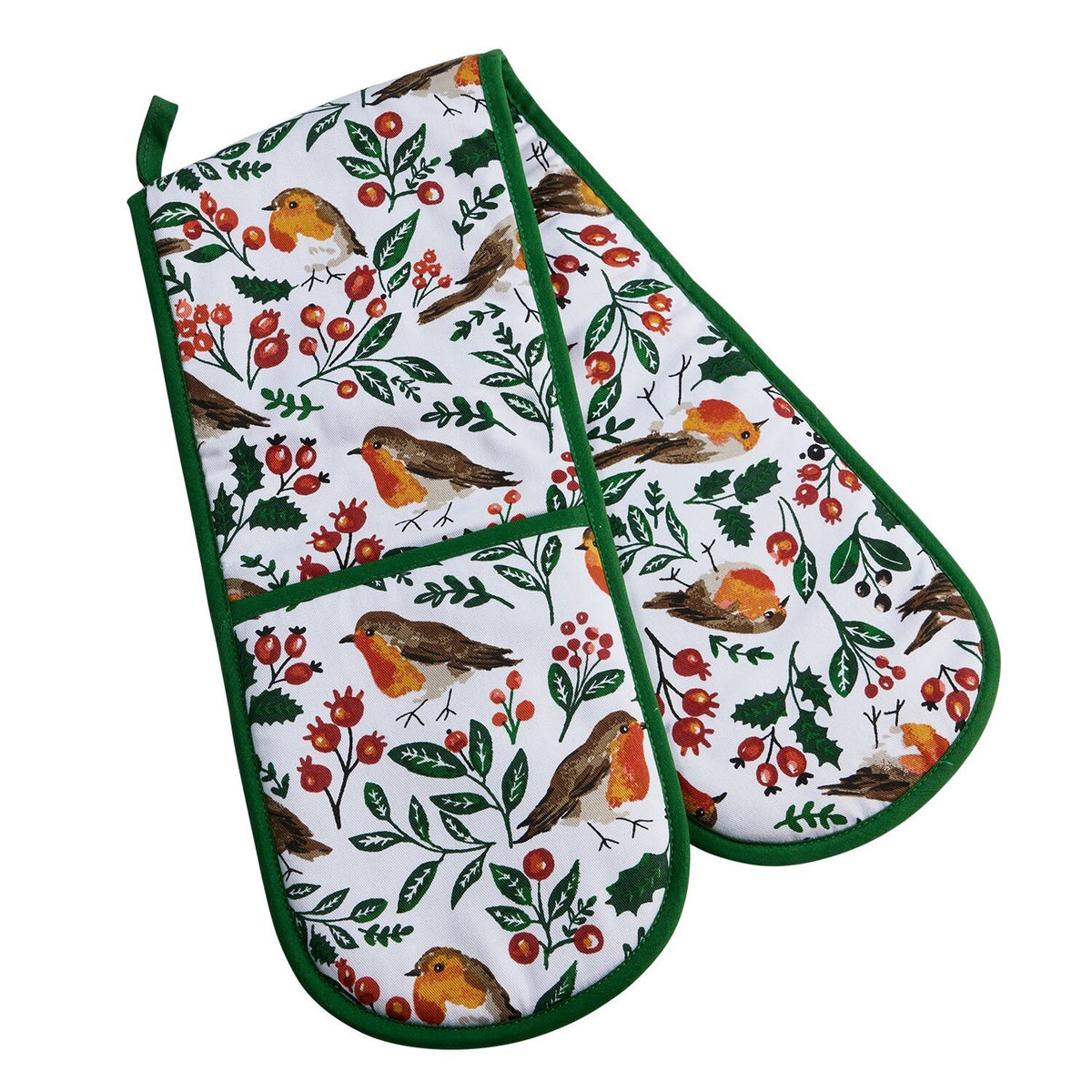 Winter Robin Double Oven Glove